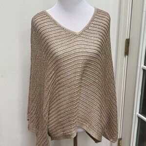 Chico’s V-neck Sequin Knit Poncho -  NWT